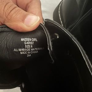 Black Madden Girl combat boots